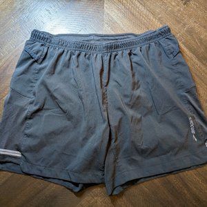 Brooks Running Men's Small Black 5" lined running shorts